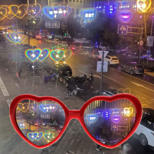 Laspor Gafas De Sol Con Forma De Corazón Gafas De Difracción