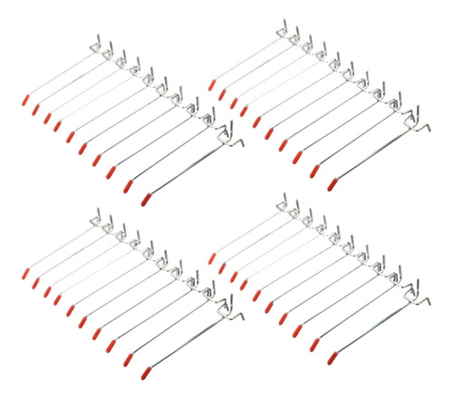 40 Ganchos Individuales Para Tablero Perforado, 150 Mm, List