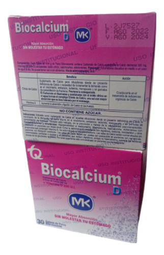Biocalcium Mk X 2 Cajas - Unidad a $60000