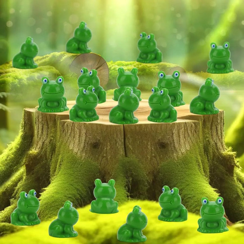 80 Piezas De Decoración De Estatuas De Ranas De Resina Para