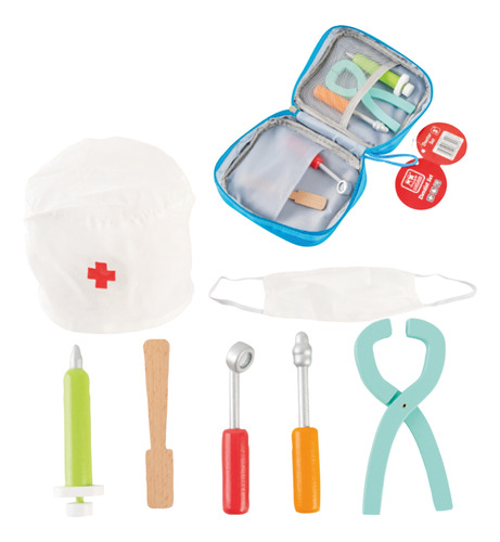 Estuche Dentista Con Accesorios Madera Ik0270