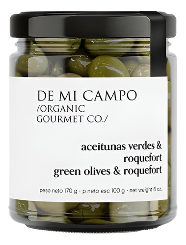 Aceitunas Verdes & Roquefort Frasco 170g - De Mi Campo - Hye