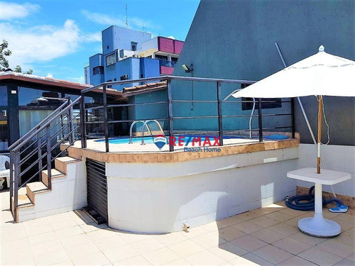 Imagem 3 de 30 de Cobertura Duplex 3 Dormitórios (2 Suítes) Mobiliado Solarium Com Piscina E Churrasqueira 2 Garagens Fixas 300 Metros Praias Tombo, Guarujá/sp - Co0065