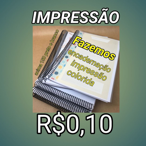 Imagem 2 de 5 de Impressão P/b , Encadernação, Impressão Colorida, Apostila
