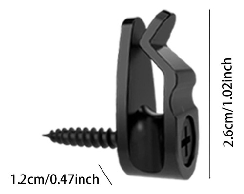 50 Piezas De Ganchos Para Colgar Luces De Cadena Negro