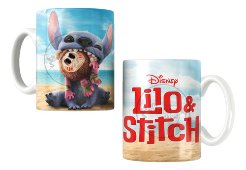 Taza Ceramica Lilo Y Stitch Pelicula 2025 Live Action Blanco 03
