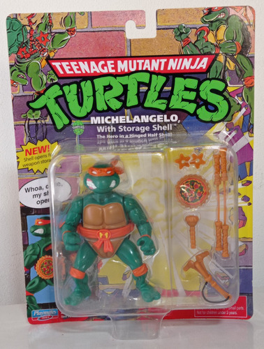 Michelangelo With Storage Shell Tmnt Tortugas Ninja