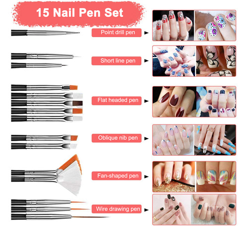 Pincel Cosmético Adequado Para Cores E Salões Art Nail Foil