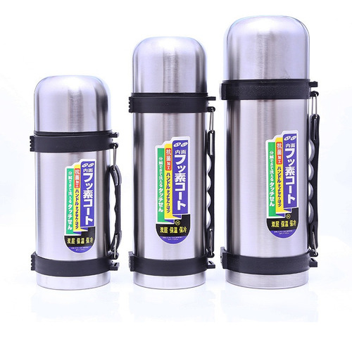 Termo Bala Para Agua Bebida Calientes Frías 1200ml Con Mango
