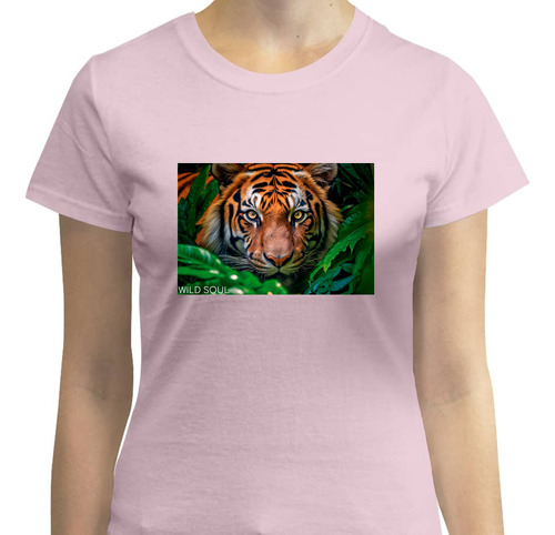 Playera De Mujer Con Diseño De Tigre - Wild Soul Tiger