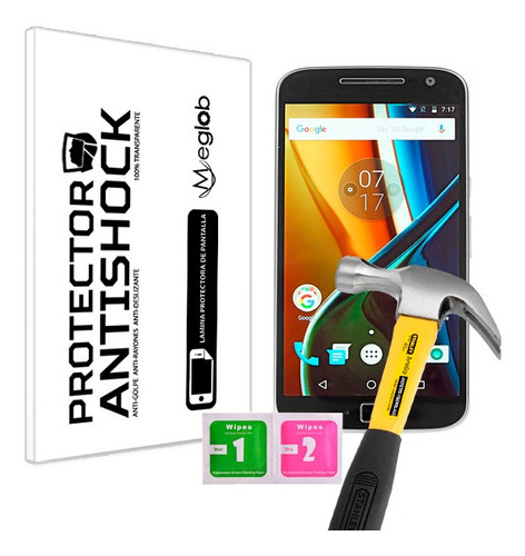 Imagen 1 de 1 de Protector De Pantalla Anti-shock Motorola Moto G4 Plus