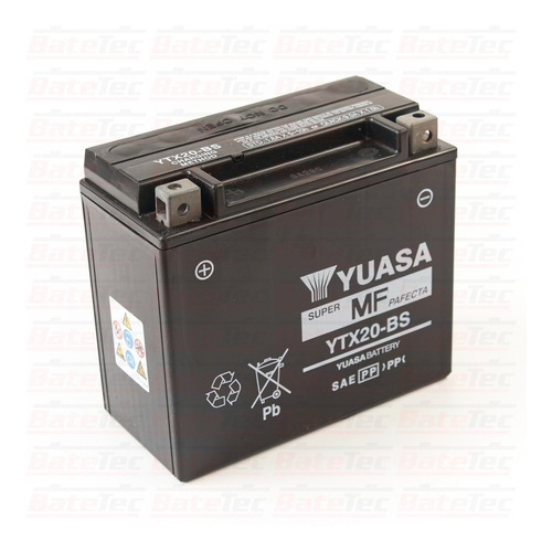 Yuasa Ytx20-bs Batería De Moto Agm 12v 18ah Larga Duración