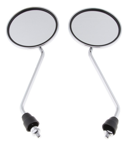 Imagen 4 de 9 de Par Espejo Retrovisor Accesorio Circular Para Moto Crucero