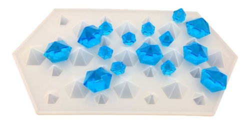 Imagen 1 de 5 de Molde Silicona Resina Joyeria Diamantes Varios 2 Medidas