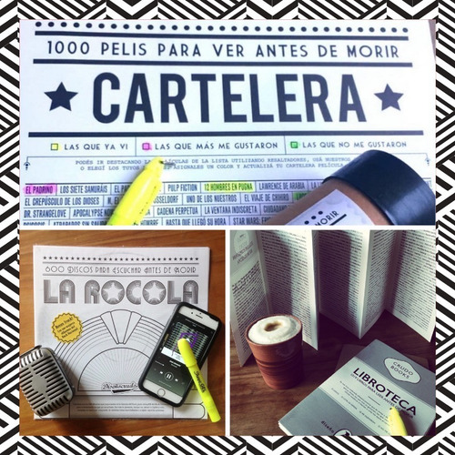 Imagen 1 de 4 de Poster Cartelera, Rocola Y Libroteca / Pack Listas
