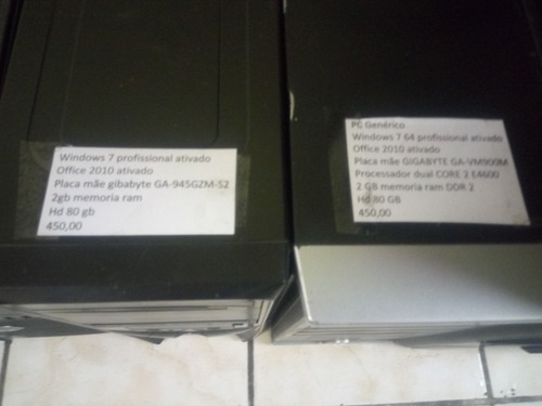 Lote 10 Computadores D Core Varios Modelos 2gb Ddr 2 Hd 80 (Usado)