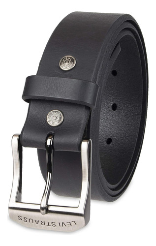 Levis Cinturón 100% Cuero Para Hombre Con Hebilla, Negro, 44