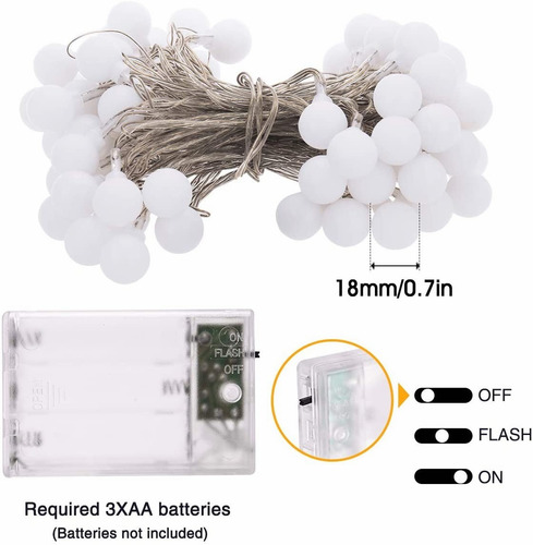 Cortina De Luces Led 7.5m/24ft 50led Impermeable Para Fiesta