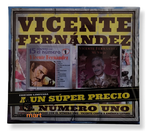 Vicente Fernandez 15 Grandes / Mi Viejo 2 Disco Cd Nuevo