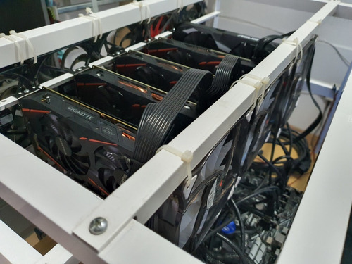 Imagen 7 de 10 de Rack 12 Gpu Minería Criptomonedas Eth Open Frame Rig