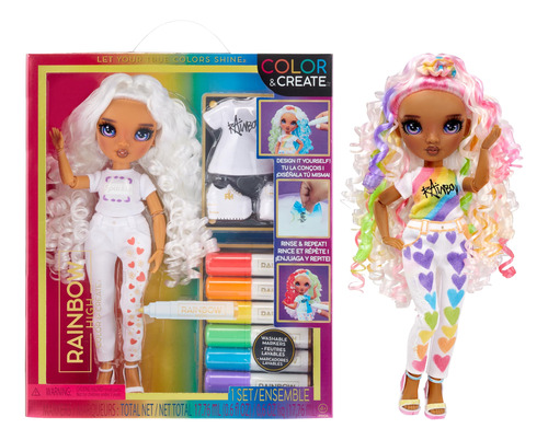 Rotuladores Lavables Fashion Doll Rainbow High Colour & Crea