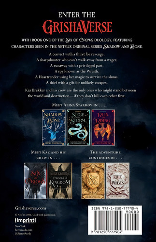 Libro Six Of Crows Book 1 - Leigh Bardugo - Netflix