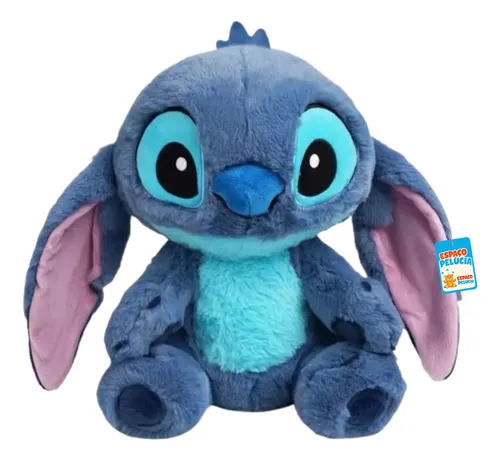 Urso De Pelúcia Stitch Encantador Antialergico Macio Cor Azul Esp...