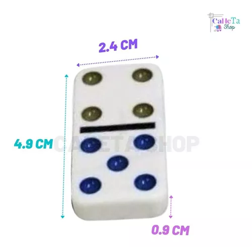 Jogo De Dominó 28 Peças No Estojo Doble Six 5mm Wellmix Jogos de