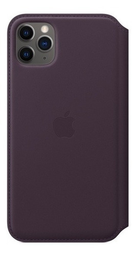 Imagen 3 de 6 de Carcasa Apple Folio De Cuero iPhone 11 Pro Max Berenjena