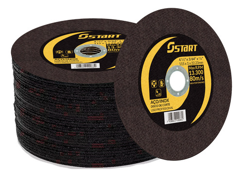 Disco De Corte Fino Inox 4.1/2 X 1,0 Esmerilhadeira 50 Pçs