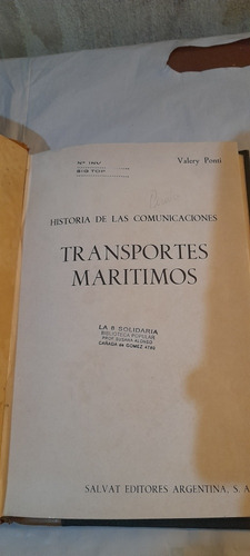 Transportes Marítimos De Valery Ponti - Salvat (usado)