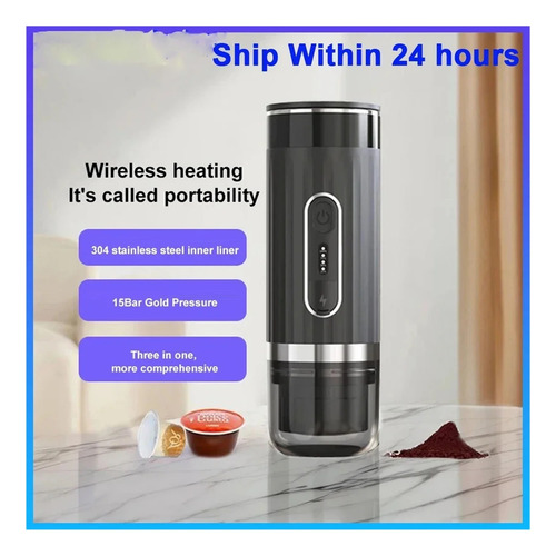 Máquina De Café Expresso Italiana Portátil 3 Em 1 Cápsula