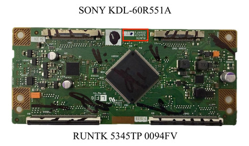 Tarjeta Tcon Sony Kdl-60r551a Runtk 5345tp 0094fv (Usado)