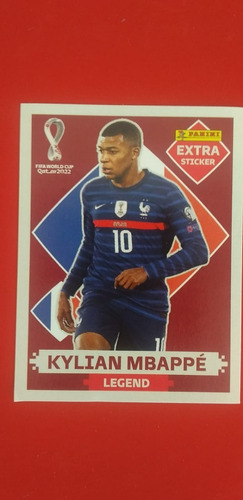 Sticker Legend Panini Qatar 2022 Kylian Mbappe Red Original