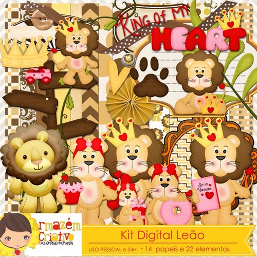 Kit Imprimible Leones Imagenes Clipart