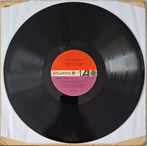 Lp Led Zeppelin I 1st Germany 1969 Plum/red Labels Vg--/vg--