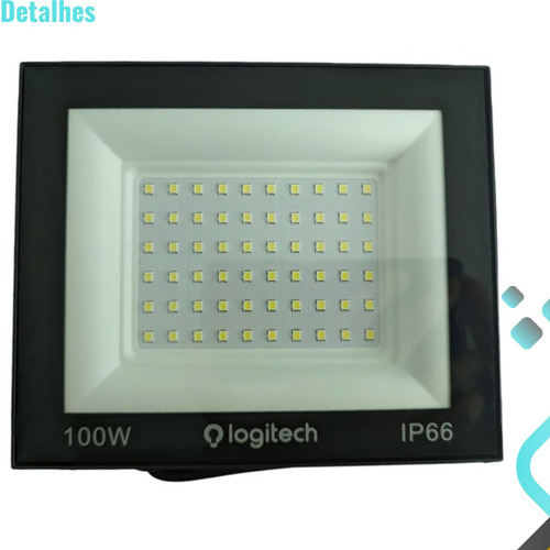 Refletor Led Kit 4 / 100w Prova De Água Ip66 Holofote 6500k
