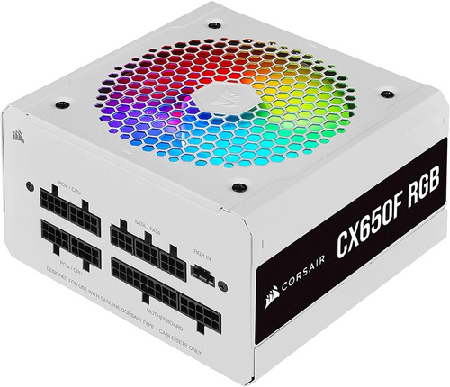 Fuente Rgb Corsair Cx550w 80 Plus Bronce Modul Cp-9020225-na Color Blanco