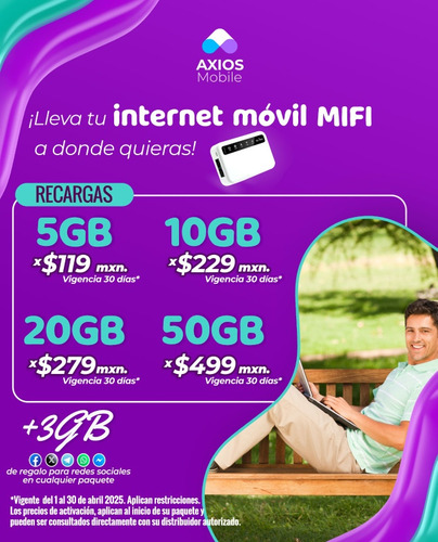 Axios Mobile. Cambiate De Telefonia. Por Solo $99r