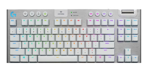 Teclado Gaming Logitech G915 - Mecánico Tkl Blanco - Rgb - I