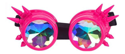 Googles Steampunk Rave Arcoiris Lentes Picos Caleidoscopio