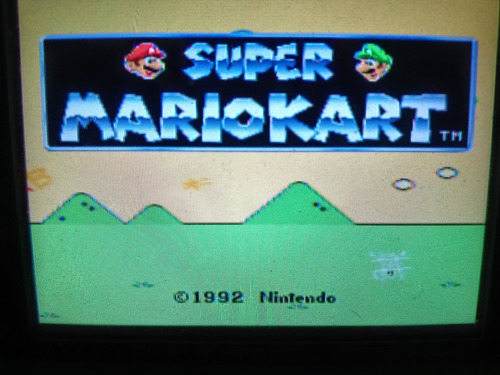 Súper Nintendo Snes Mario Kart Original Verde (Usado)