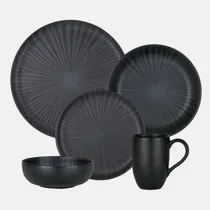 Comprar Set De Vajilla Contempo De 20 Piezas En Gres De Ónix, Para 4
