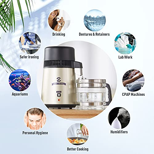 Water Distiller, Stainless Steel Distilling Pure Machin...