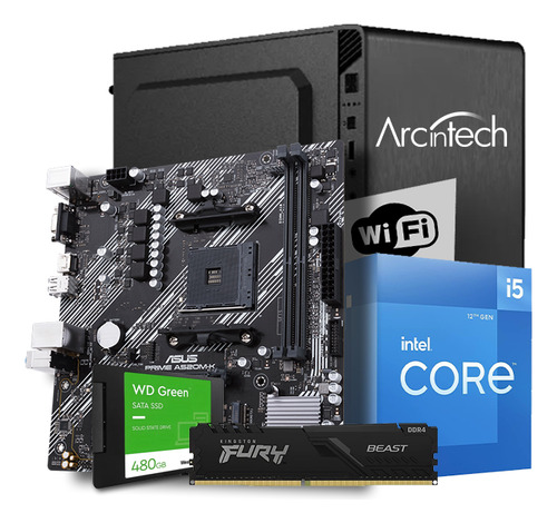 Arcintech Pc Gamer Intel Core I5 12400 12va 8gb 240gb Wifi