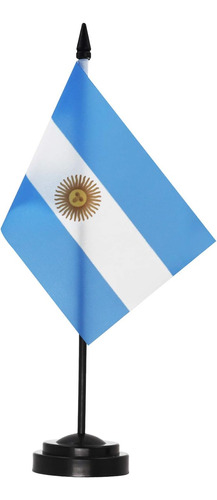 Bandera De Escritorio Anley , 30 Cm De Alto , Argentina