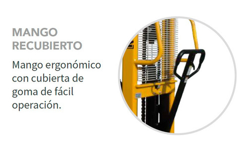 Apilador Manual Carga 1000kg 3mts Uñas Hidraulico Tecnodeliv