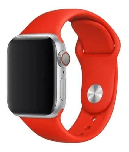 Pulseira Para Apple Watch Serie 7 + Película 3d 41mm 45mm Sm Cor Vermelho Largura 41 mm