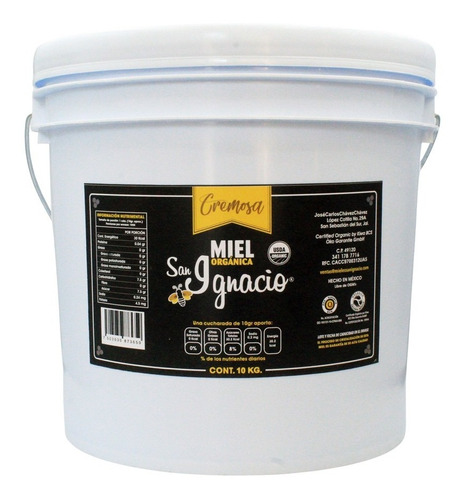 Miel Orgánica San Ignacio Cremosa (mantequilla) Cubeta 10kg