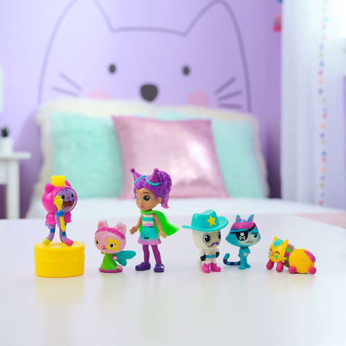 Gabby's Dollhouse, Set Figuras, Gabby, 5 Figuras De Gatitos
